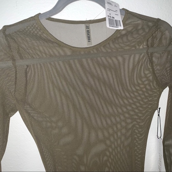 Forever 21 Green Mesh Swimsuit Cover Up- Medium - Picture 2 of 4